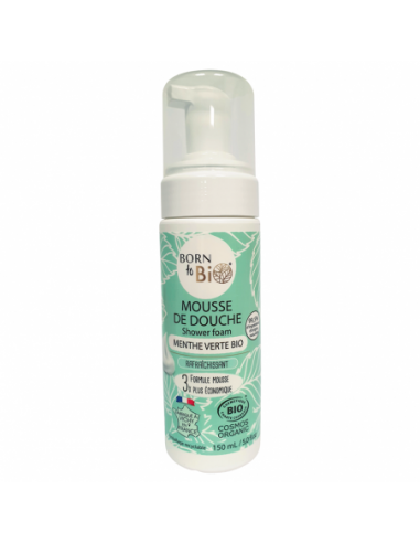 Mousse de Ducha Menta Verde Orgánica Born to Bio 150 ml