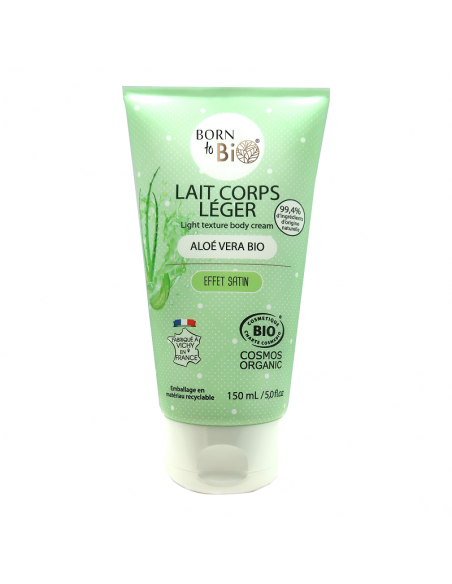 Leche Corporal Ligera Orgánica de Aloe Vera Born to Bio 150 ml