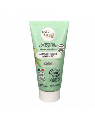 Cuidado Facial Antipolución Para Pieles Normales Cosmos Organic Born to Bio 50 ml