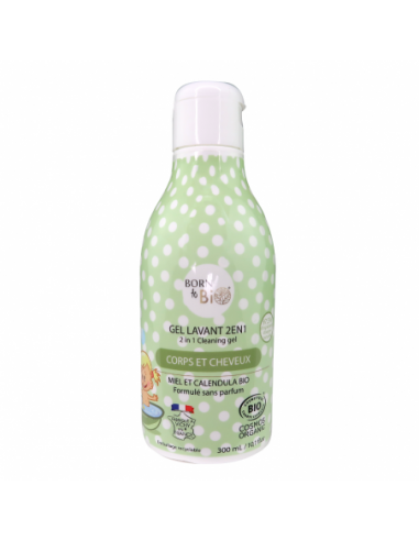 Gel Limpiador 2 en 1 Bebé Cosmos Organic Born to Bio 300 ml