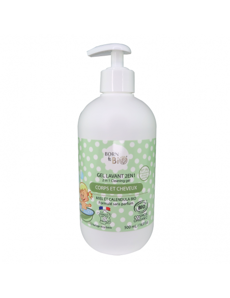 Gel Limpiador 2 en 1 Bebé Cosmos Organic Born to Bio 500 ml