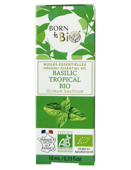 Aceite esencial de albahaca orgánica (Ocimum basilicum) Born to Bio 10 ml