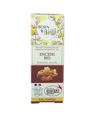 Aceite esencial de incienso orgánico (Boswellia serrata) Born to Bio 5 ml