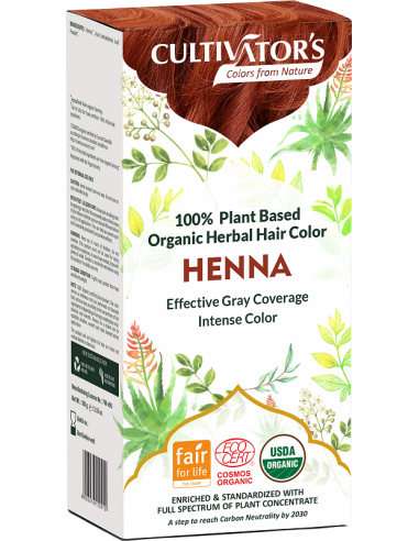 Tinte Henna orgánico Cultivator's 100 gr. Ecocert