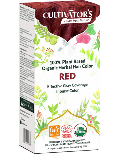 Tinte orgánico Pelirrojo Cultivator's 100 gr. Ecocert