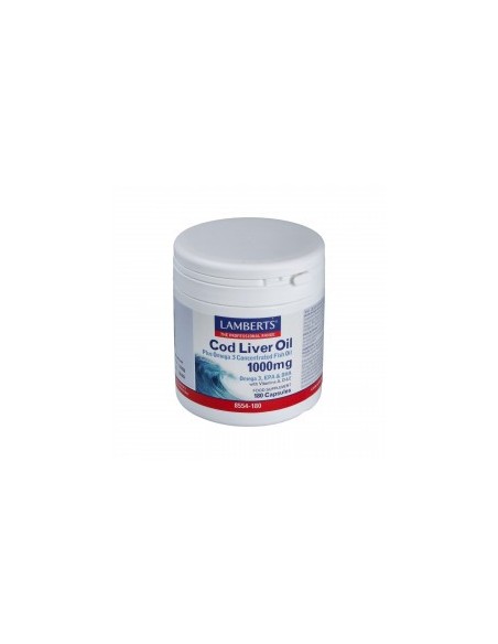 Aceite De Higado De Bacalao 1000 Mg. 180 Cap. Lamberts