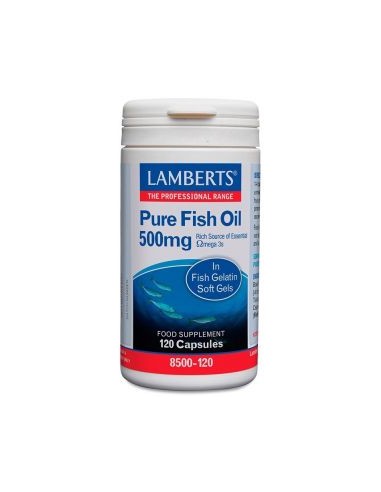 DESC. Aceite De Pescado Puro 500Mg. 120 Cap. Lamberts