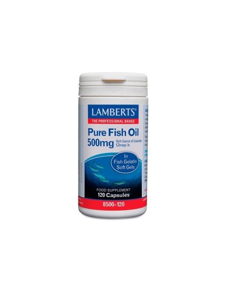 DESC. Aceite De Pescado Puro 500Mg. 120 Cap. Lamberts