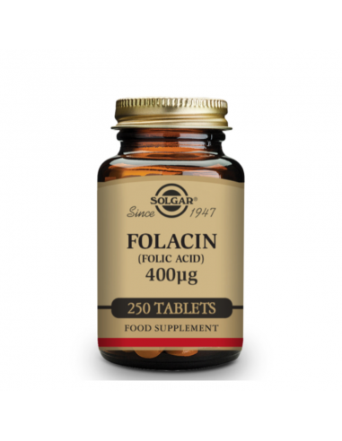 Acido Folico 400Mcg. (Folacin) 250Comp Solgar