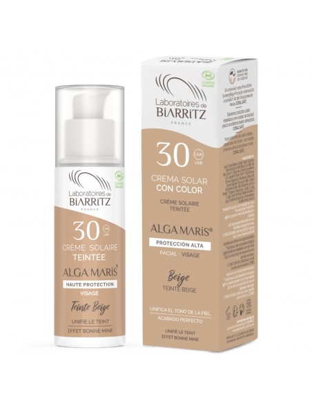 Crema Facial Color Beige Spf30 50Ml. Biarritz