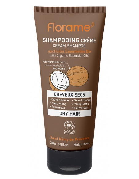 Champú crema para cabello seco Florame