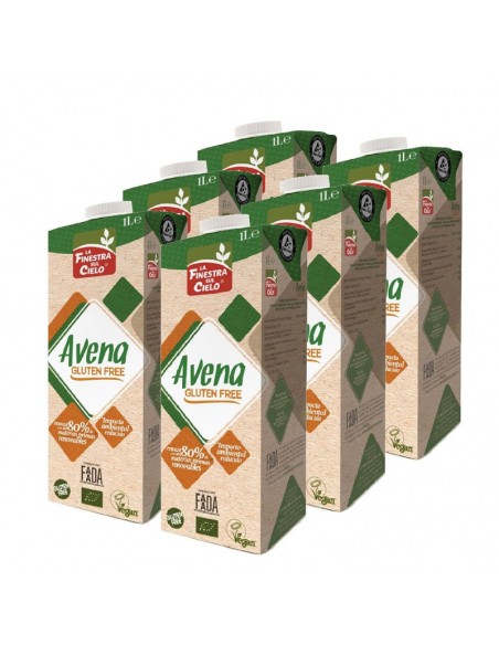 Bebida Vegetal De Avena 1Lt 6Uds. Bio Sg Vegan la Finestra sul Cielo