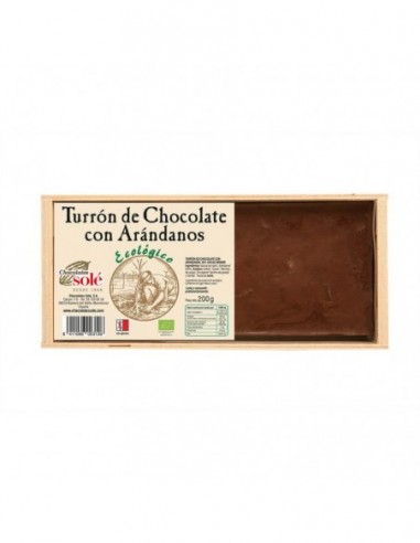 Turrón De Chocolate Con Arándanos Eco Chocolates Solé