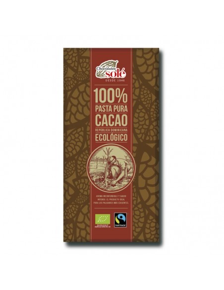 Chocolate Negro puro 100% Eco 100G Chocolates Solé