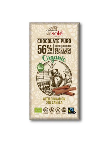 Chocolate Negro 56% Canela Eco 100G Chocolates Solé