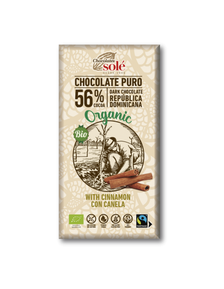 Chocolate Negro 56% Canela Eco 100G Chocolates Solé