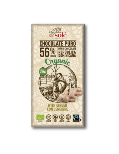 Chocolate Negro 56% Jengibre Eco 100G Chocolates Solé