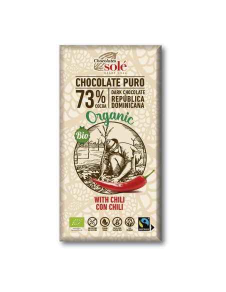 Chocolate Negro 73% Chili Eco 100G Chocolates Solé