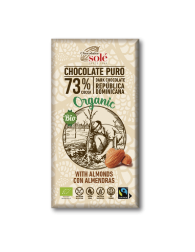 Chocolate Negro 73% Almendras Eco 150G Chocolates Solé