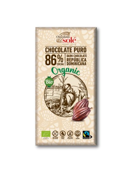 Chocolate Negro 86% Eco 100G Chocolates Solé