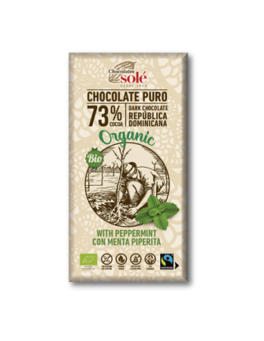 Chocolate Negro 73% Menta Eco 100G Chocolates Solé