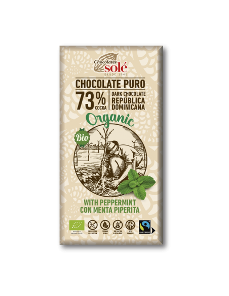 Chocolate Negro 73% Menta Eco 100G Chocolates Solé