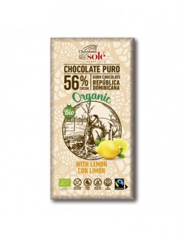 Chocolate Negro 56% Limon Eco 100G Chocolates Solé