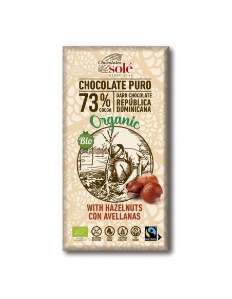 Chocolate Negro 73% Avellanas Eco 150G Chocolates Solé