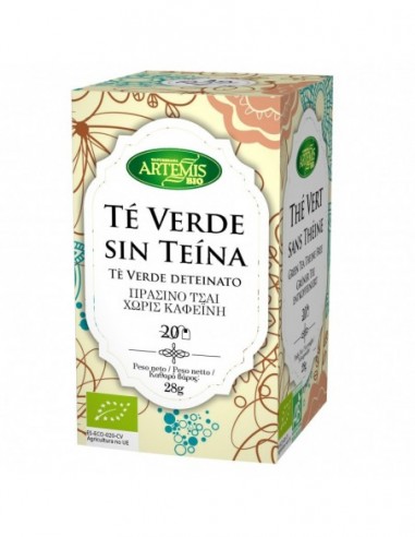  Té Verde Sin Teina Infusion 20Bolsitas. Bio Artemis