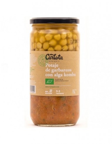  Potaje De Garbanzos Con Alga Kombu 720G. Eco Sg Carlota Organic