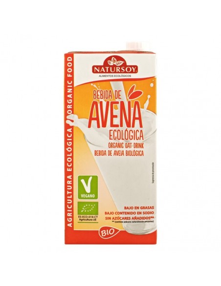  Bebida Vegetal De Avena 1Lt 6Uds. Bio Natursoy