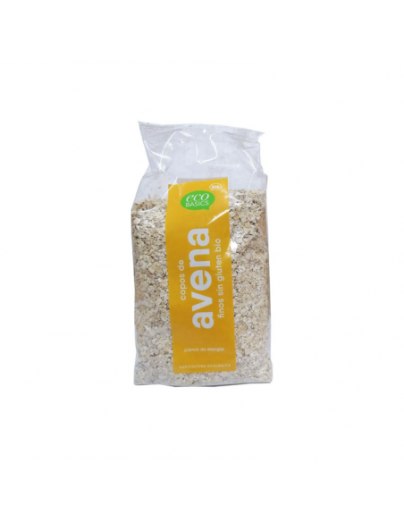 Copos de avena finos sin gluten bio 500g Ecobasics