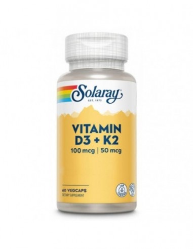 VITAMIN D3 & K2 (MK7) 60cap. Solaray