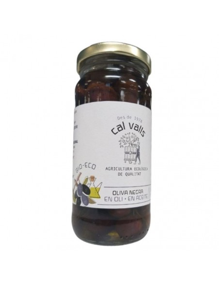 Aceitunas Negras Con Aceite De Oliva Virgen 135Gr. Cal Valls