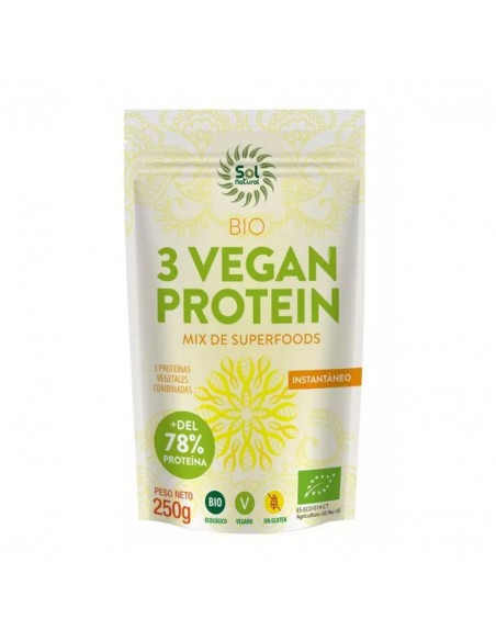  3 Vegan Protein 250Gr. Bio Sol Natural