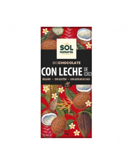  Chocolate Con Leche De Coco Tableta 70Gr. Bio Sol Natural