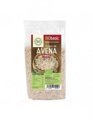  Copos De Avena Familiar Finos Integrales 1Kg. Bio Sol Natural