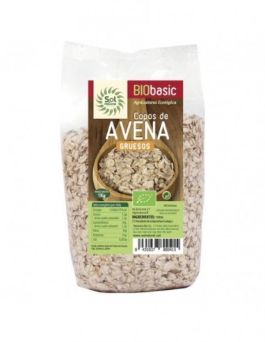  Copos De Avena Familiar Gruesos Int 1Kg. Bio Sg Sol Natural