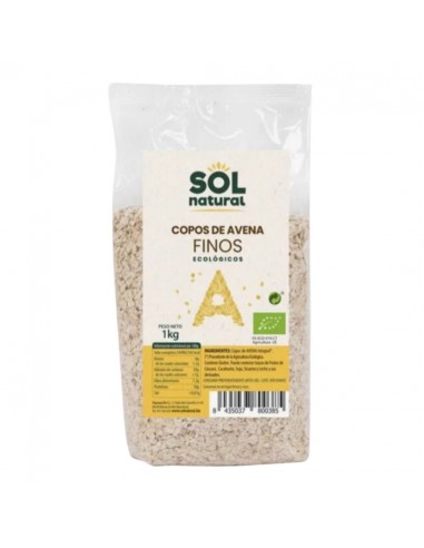 Copos De Avena Familiar Integral Finos 1Kg. Bio Sg Sol Natural