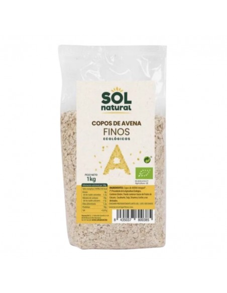 Copos De Avena Familiar Integral Finos 1Kg. Bio Sg Sol Natural