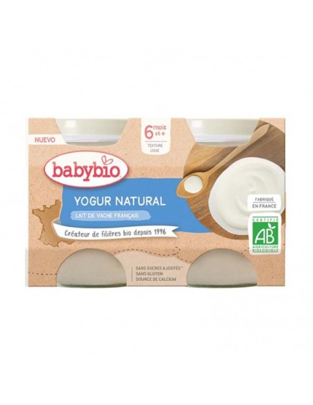 Yogur De Vaca Natural 6Meses 2Udsx130Gr. Bio Sg Babybio