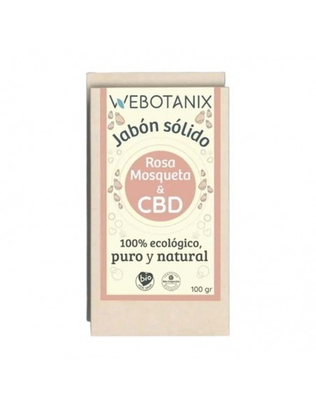 Jabon Solido Cbd-Rosa Mosqueta 100Gr Bio Vegan Webotanix