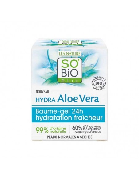 Balsamo Gel Resfrescante Facial Aloe 24H 50Ml. Bio So´Bio Etic