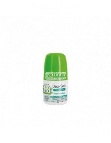 Desodorante Frescor 24H Menta Roll-On 50Ml. So´Bio Etic