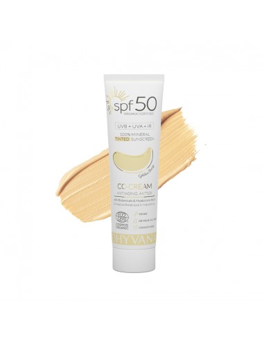 SPF50 CC-Cream con Botánicos y Ácido Hialurónico Golden Beige Dhyvana