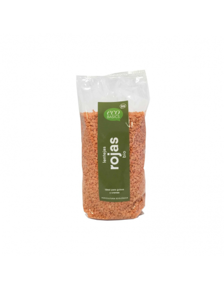 Lentejas rojas bio 500gr. Ecobasics Consumo Pref. 02/25