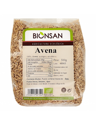 Avena en grano ecológica de proximidad 500gr Bionsan