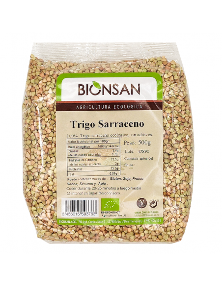 Trigo sarraceno en grano ecológico 500gr Bionsan