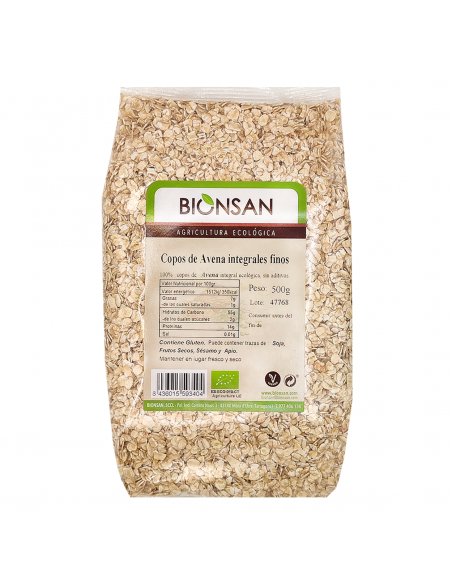 Copos de Avena Finos Ecológicos de Proximidad 500gr Bionsan