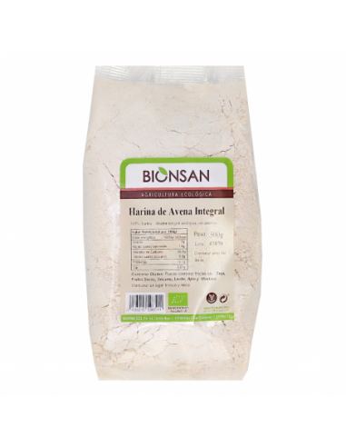 Harina de Avena Integral Ecológica 500gr Bionsan